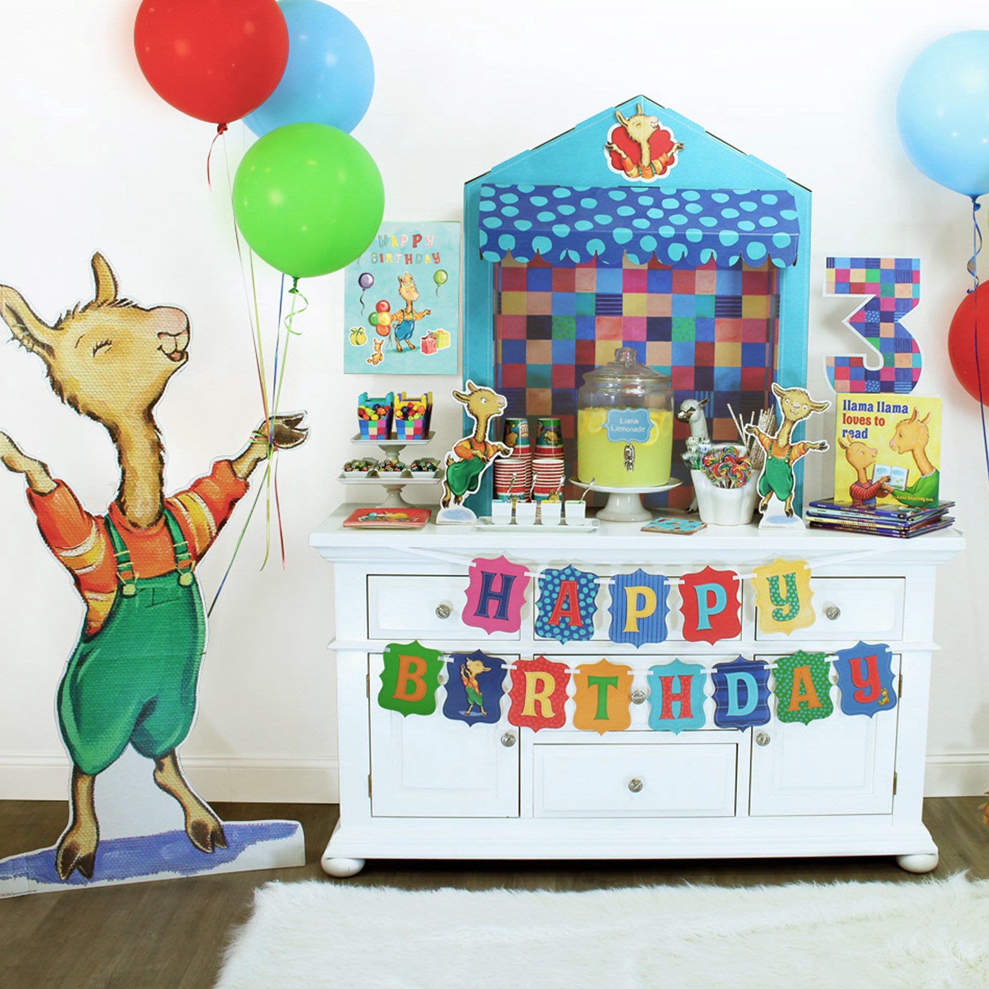 1st Birthday Llama Party Decorations – Set Of 20 Number One Shaped Cut-Outs For DIY Llama Theme Party - View #3