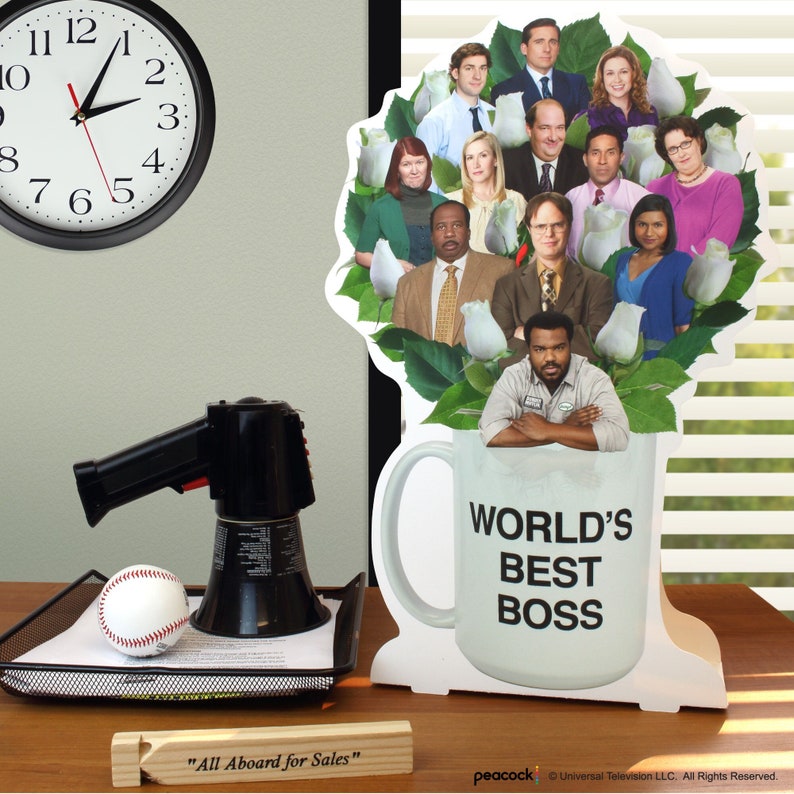 The Office World's Best Boss Cardboard Bouquet With the Dunder Mifflin ...