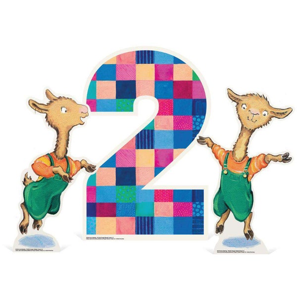 Llama Llama 12" Tabletop Number Centerpiece (3-Piece Set) – 1st Birthday, 2nd Birthday, 3rd Birthday, and re-use as Photo Booth Props