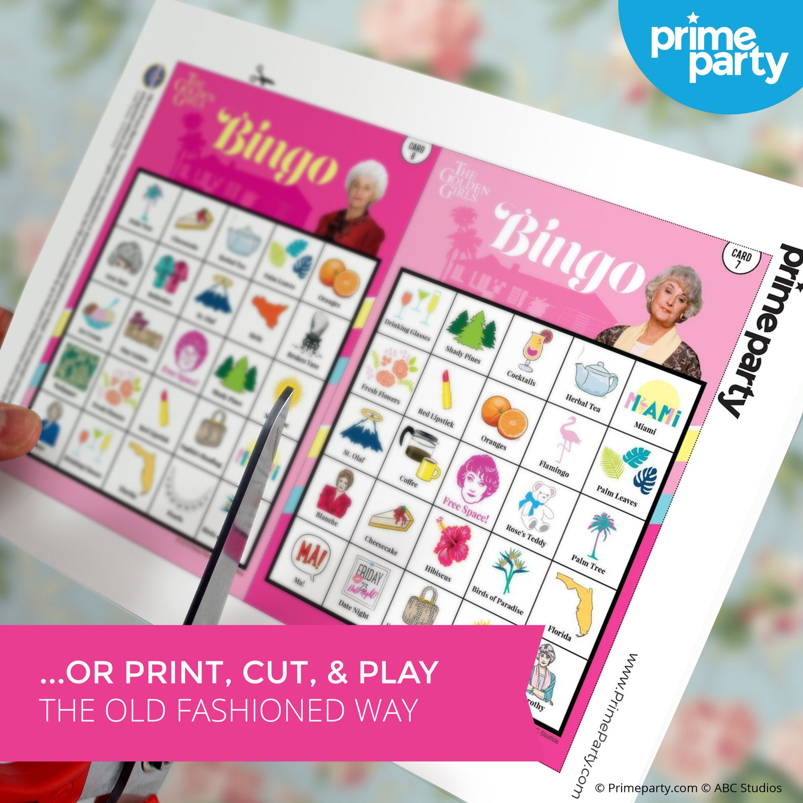 Printable Bingo Game Golden Girls Printable Bingo Cards for - Etsy