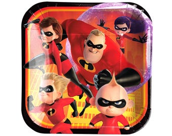 The Incredibles 2 Dinner Plates– 9 Inch (Pack of 8)
