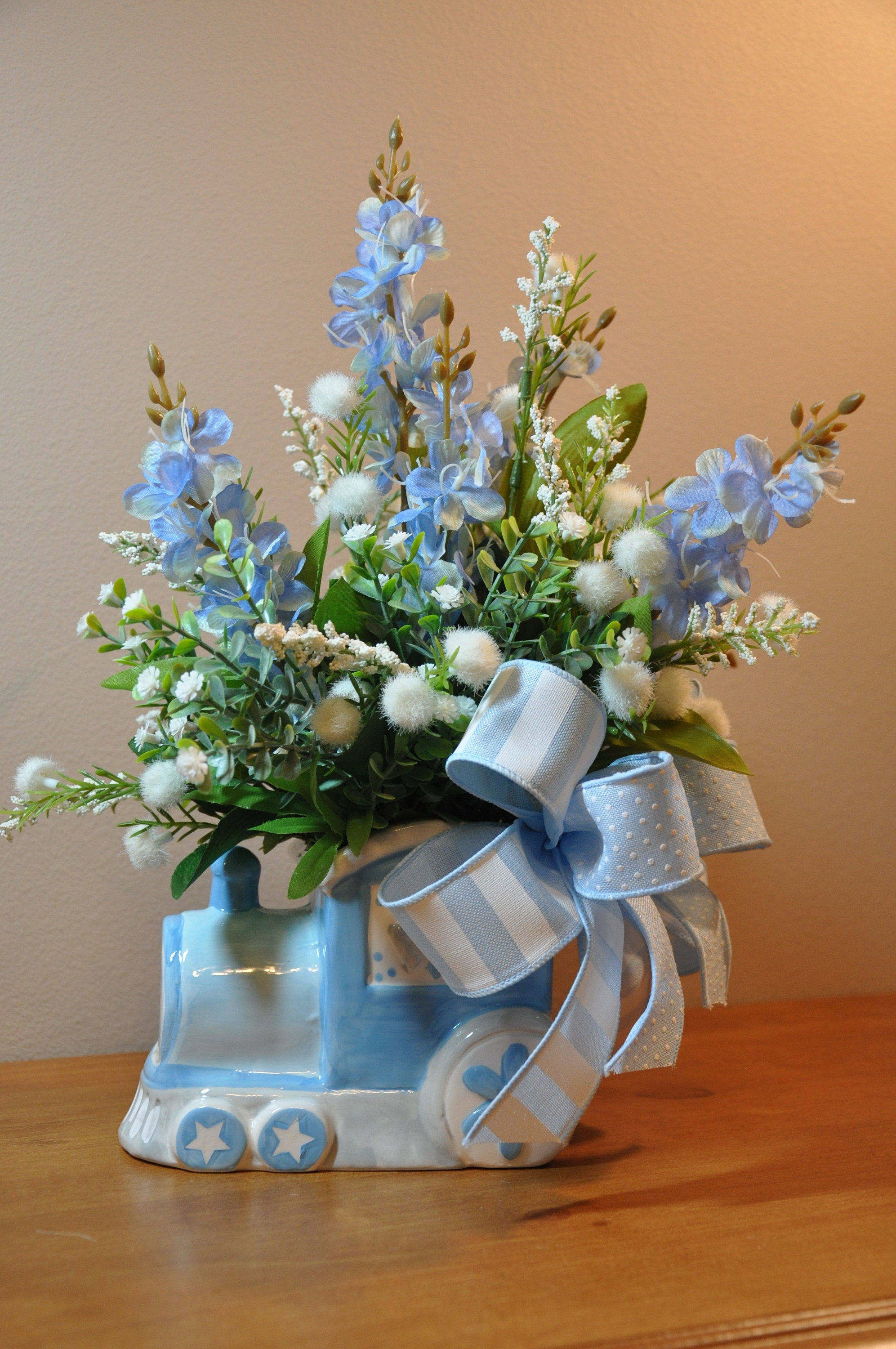 Baby Boy Gift Gender Reveal Arrangement New Mom Gift Etsy