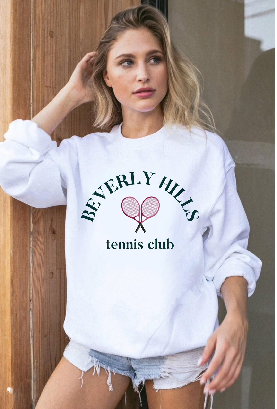 Beverly Hills tennis club pullover Oversized Crewneck Unisex | Etsy