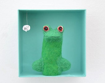 Fingerpuppe Frosch mit Box