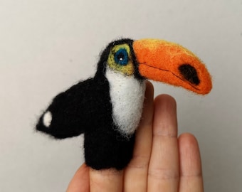 Finger puppet orange macaw