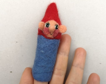 Fingerpuppe blauer Zwerg