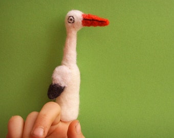 finger puppet stork