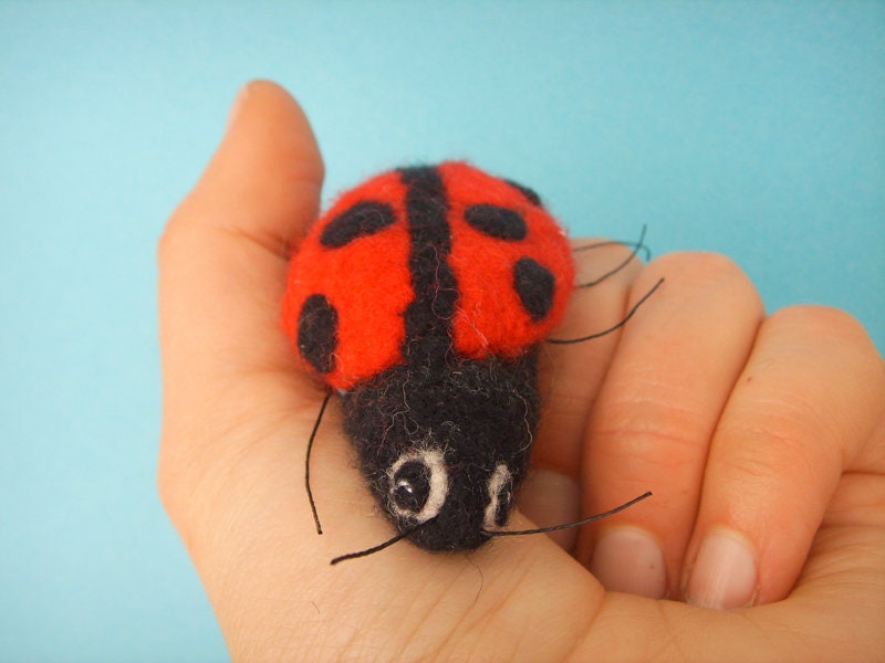 Finger Puppet Ladybird Etsy