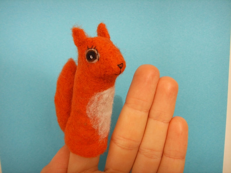Finger Puppet Squirrel Etsy