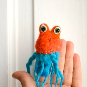 Fingerpuppe rotblauer Oktopus Bild 2