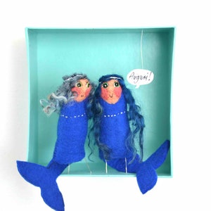 Fingerpuppe blaue Meerjungfrau Bild 3