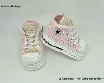 Sneakers sneakers baby shoes beige, ecru, pink, white