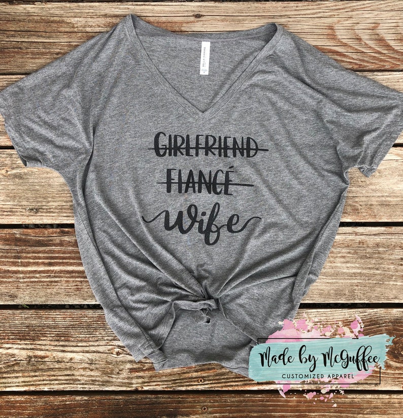 Girlfriend Fiance Wife Ladies Slouchy T-shirt - Etsy