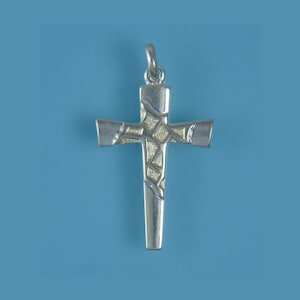 Pendant Cross Silver, Silver Pendant, Cross, Silver, bicolor