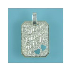 pendant, silver pendant, engraving plate