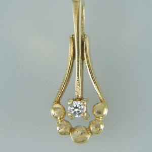 Pendant gold 585 with diamond, chain pendant gold 585, diamond pendant 585