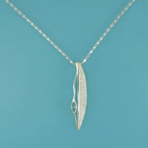Anhänger mit Kette, Silberanhänger mit Kette, Aquamarinanhänger mit Kette. 50 cm-Kette