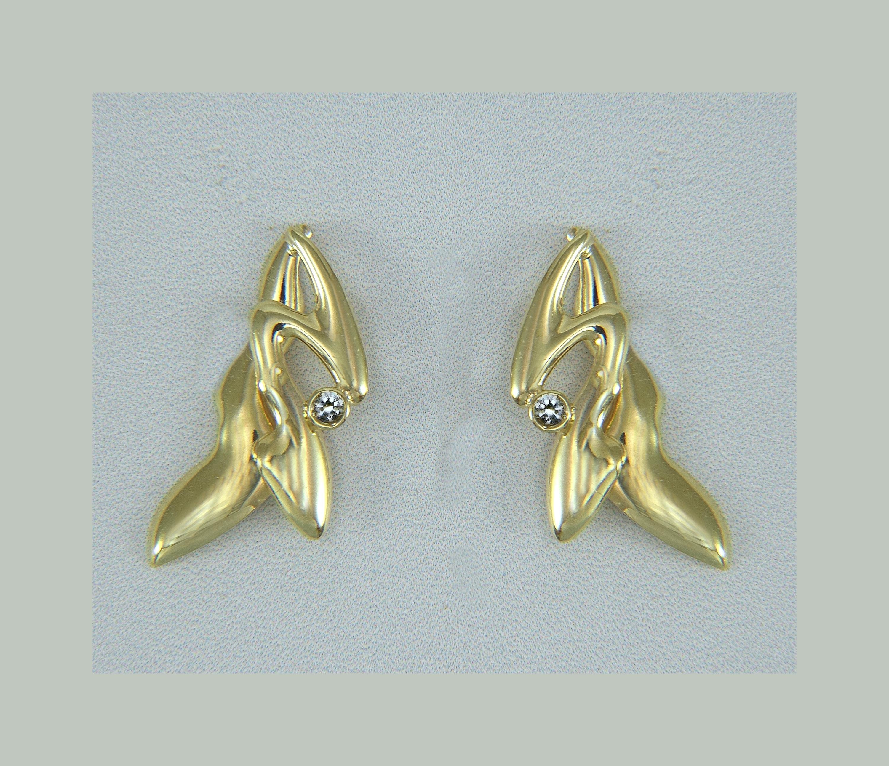 Balia Paar Ohrstecker Balia Gold Creolen Für Damen Herz  Ohrstecker 333 Gelbgold 8 Karat Herz S085p01y