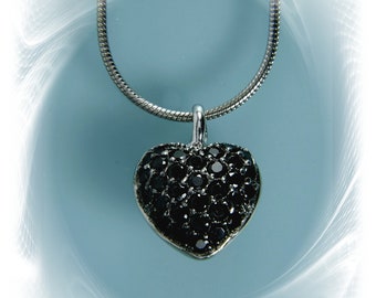 Pendant, heart pendant with necklace, 45 cm