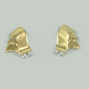 Kolczyki z brylantami, złoto 585, kolczyki z brylantami, złoto 585