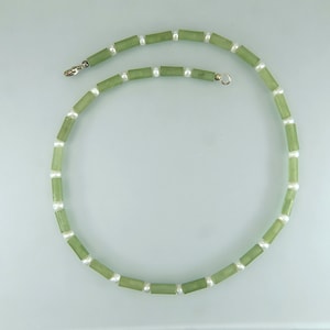 Necklace, gemstone necklace, necklace, 50 cm chain, jade necklace, handmade, unique