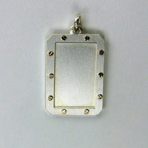 Pendant silver, engraving plate, men&#39;s jewelry silver, chain pendant silver 835