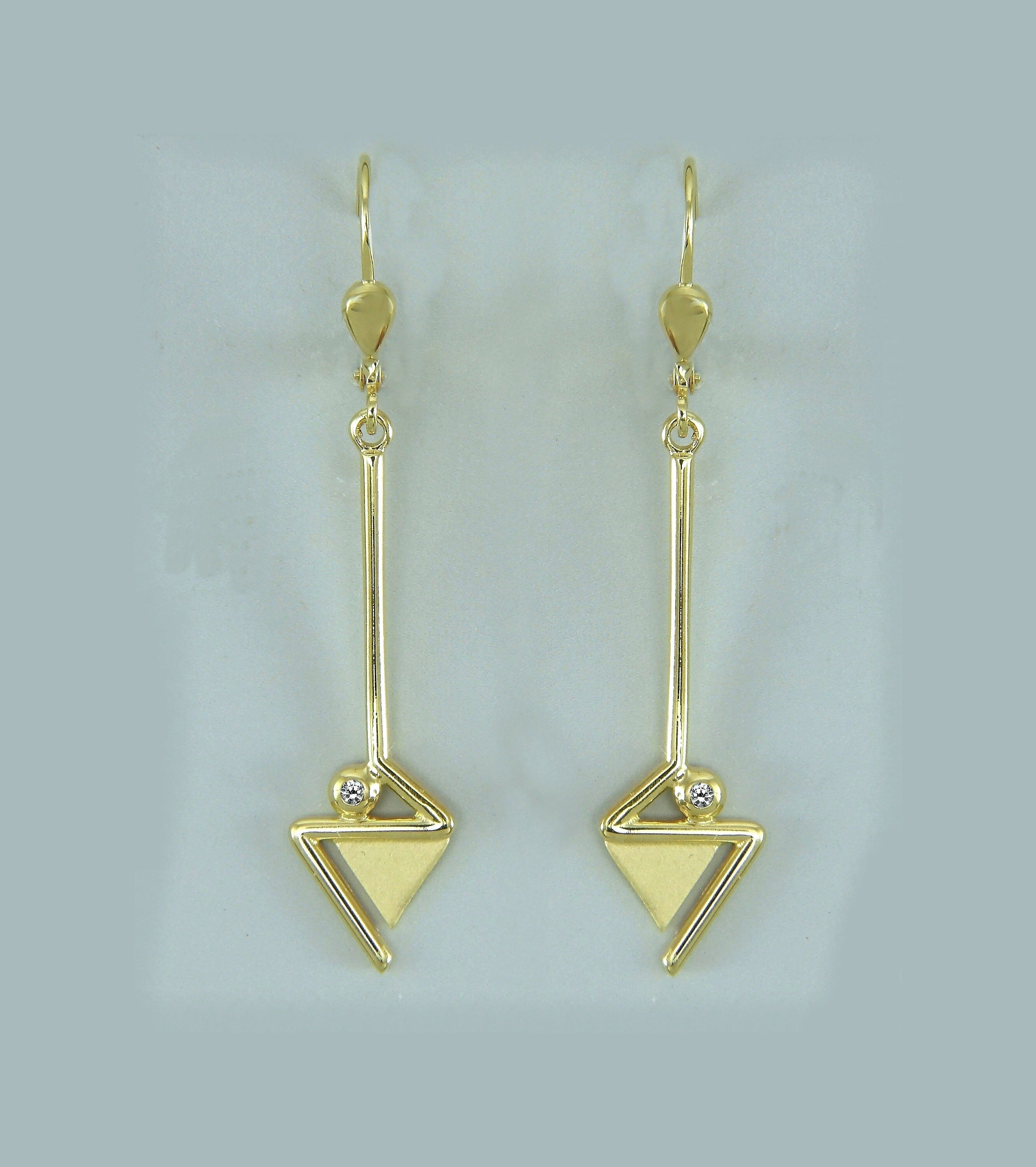 Ohrhänger, Kreise Mit Zirkonia, 333 Gold