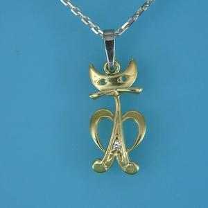 Pendant, silver pendant, cat pendant, necklace pendant