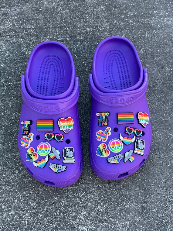 Croc Charms Pride Shoe Charms Rainbow Colorful Croc Charms | Etsy