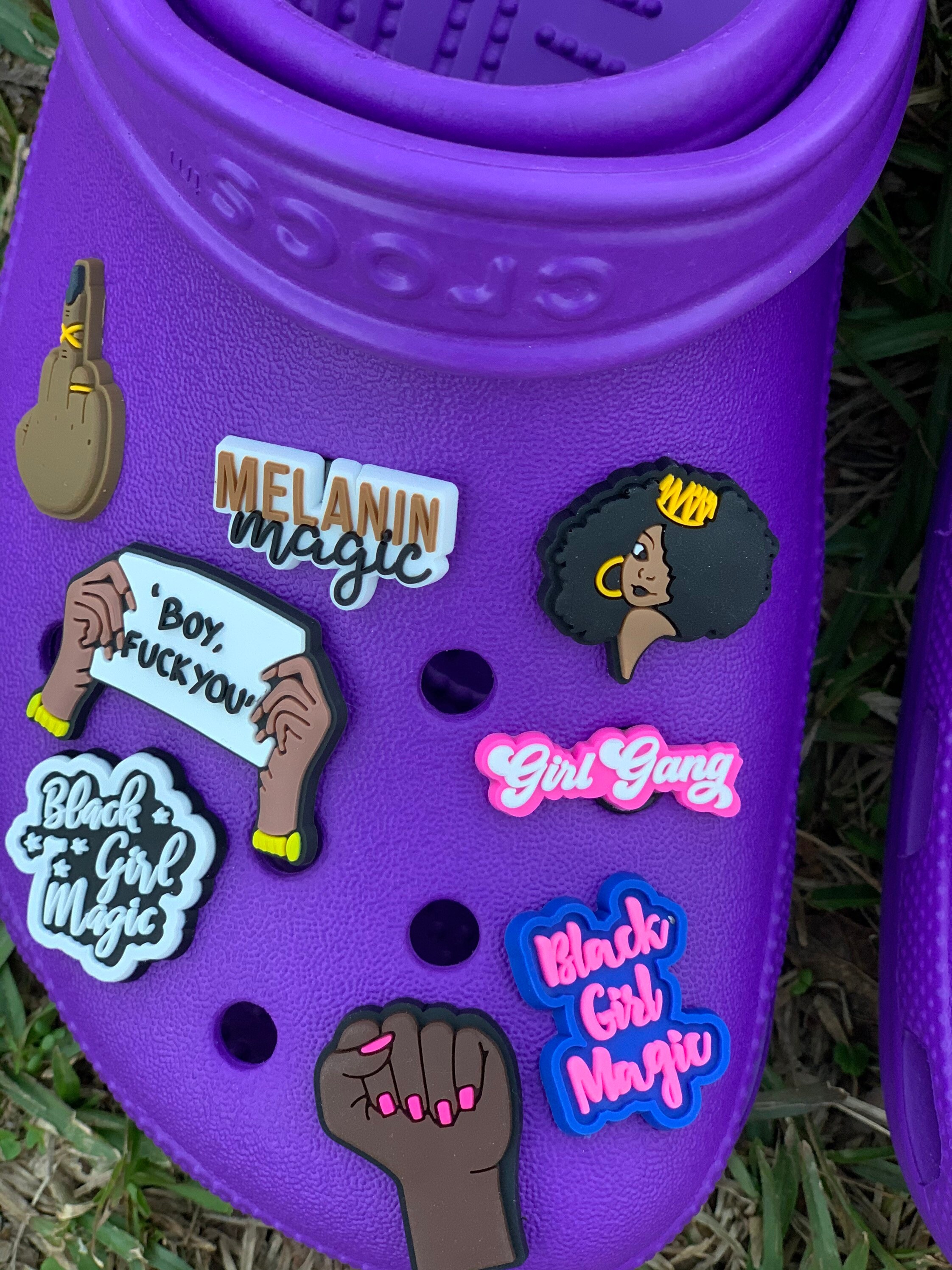 Croc Charms Shoe Charms Feminist Charms Black Girl Magic Etsy