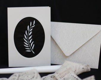 Noble embroidered mourning card