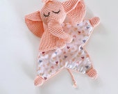 Babycadeau, knuffeldoekje olifant, babyspeelgoed olifant, babydoekje gehaakt, kraamcadeau, knuffel baby, troostdoekje,  amigurumi olifant.