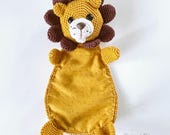 Baby cadeau, knuffeldoekje leeuw, babyspeelgoed eenhoorn, babydoekje, kraamcadeau, knuffel baby, troostdoekje,  amigurumi leeuw