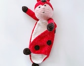 Pluche knuffel, gehaakt knuffeldoekje baby, kraamcadeautje, gehaakte rammelaar, muis, vos, lieveheersbeestje