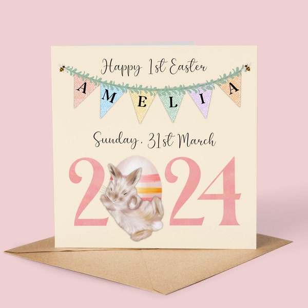 Personalised Baby's First Easter Card | Baby Boy's First Easter | Baby Girl's First Easter | Baby's 1st Easter Card | By OhhClementine