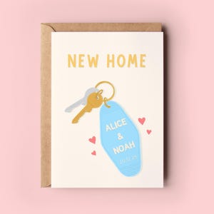 Carte pour nouvelle maison, Carte personnalisée pour nouvelle maison, Joyeux déménagement, Félicitations pour votre nouvelle maison, Cadeau pour nouvelle maison, Bonne nouvelle maison, Carte-clé de nouvelle maison