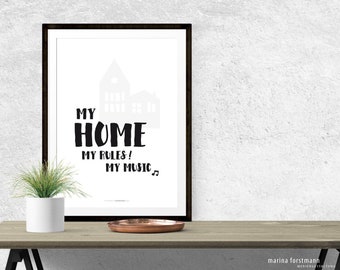 Druck "My Home"