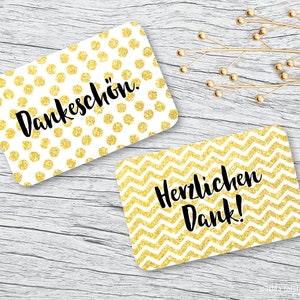 20 Minikarten "Dankeschön." & "Herzlichen Dank!"