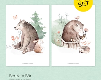 Set d'affiches "Bertram Bear & ses amis"