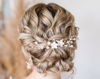 BRIDAL HAIRCOMB Wedding Hair-Accessories Floral Headpiece Haarschmuck Braut
