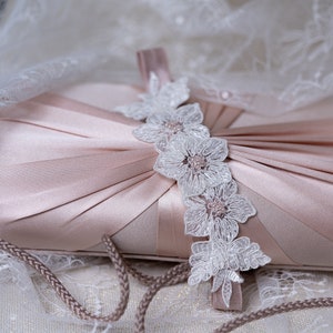 WEDDING BRIDAL GARTER delicate lace flowers embroidered with blue or ivory beads Wedding Bridal Garter Band