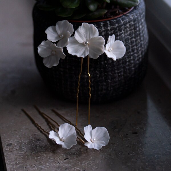 Blumen Haarnadeln SET Hochzeit Kopfschmuck Made in Germany