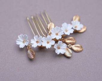 Bridal hair accessories flower comb hair comb wedding headpiece hair arrangement bridal jewelry floral haircomb bridal headcomb minimalist