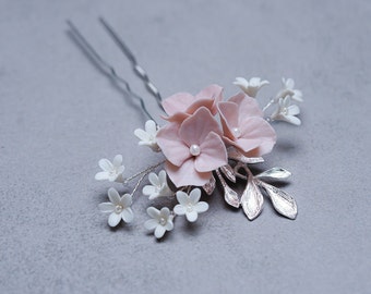 BRIDAL HAIR PIN // Bridal hairpin with ceramic flowers Made in Germany