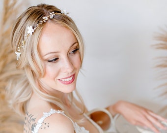 Bridal flower wreath hairband headband flower hair accessories bridal wedding headpiece hair flower vine