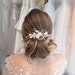 Bridal Hair Accessories, Decorative Hair Comb, Flower Comb, Roses, Pearls & Eucalyptus, Wedding Headdress, Handmade Flowers, Hair Accessories 