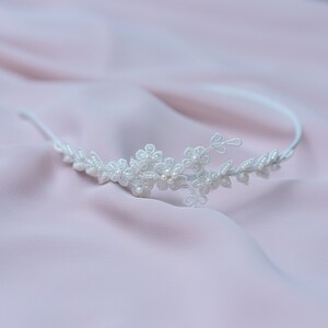 BRIDAL DENTELLE HAIRBAND// Accessoires capillaires, Minimaliste, Cheveux courts de mariée, Casque de mariage, Bandeau, MadeinGermany image 2