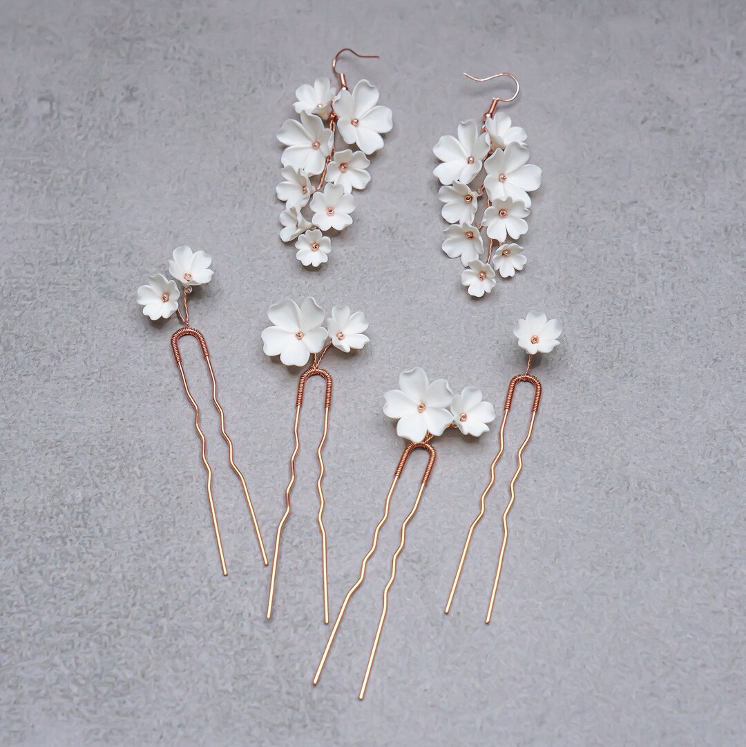 Épingle à cheveux florale pour mariage romantique champêtre Margueritte