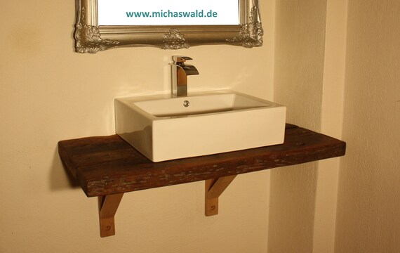 Waschtisch Holz Altholz Eiche Waschtischplatte Etsy