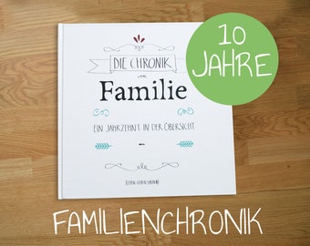 Familien Jahres-Chronikbuch - 10 Jahre - DEUTSCH